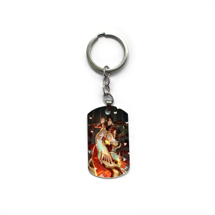 Heaven Official's Blessing Anime double-sided full-color printed military brand ring keychain  price for 5 pcs