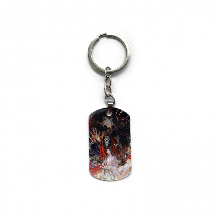 Heaven Official's Blessing Anime double-sided full-color printed military brand ring keychain  price for 5 pcs