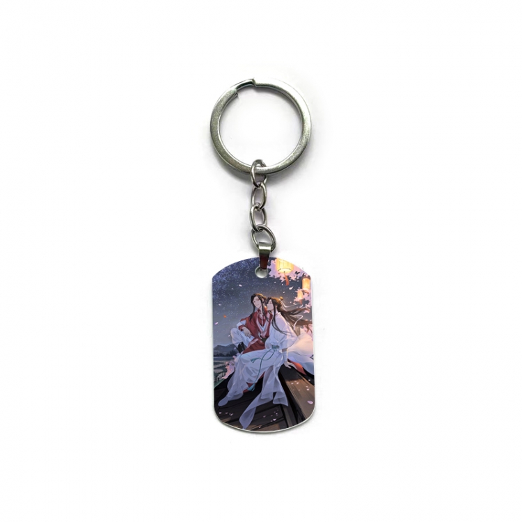 Heaven Official's Blessing Anime double-sided full-color printed military brand ring keychain  price for 5 pcs