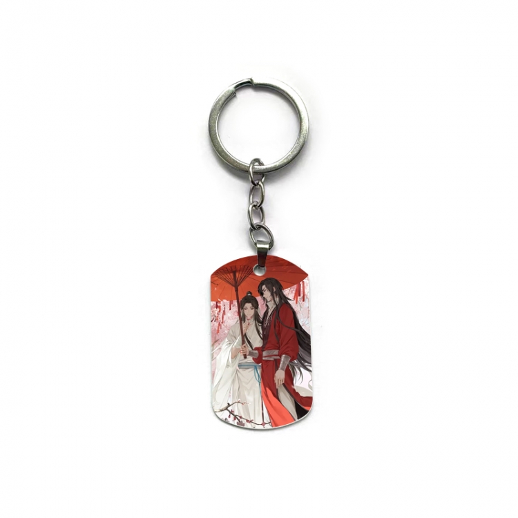 Heaven Official's Blessing Anime double-sided full-color printed military brand ring keychain  price for 5 pcs