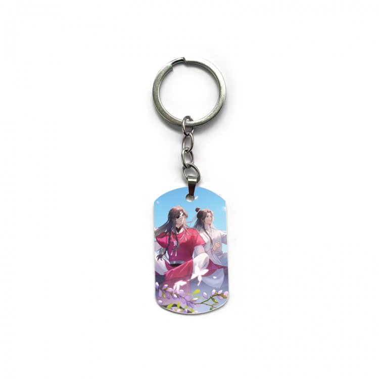 Heaven Official's Blessing Anime double-sided full-color printed military brand ring keychain  price for 5 pcs