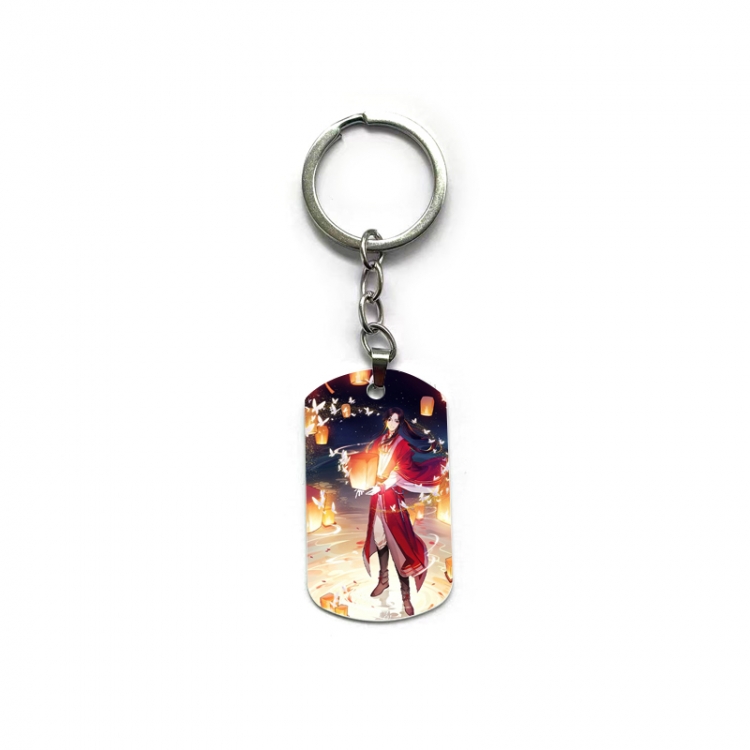 Heaven Official's Blessing Anime double-sided full-color printed military brand ring keychain  price for 5 pcs