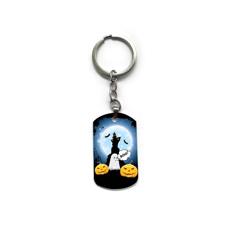 Halloween Anime double-sided full-color printed military brand ring keychain  price for 5 pcs