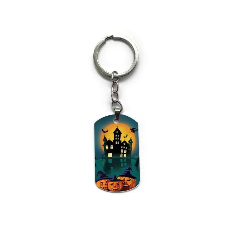 Halloween Anime double-sided full-color printed military brand ring keychain  price for 5 pcs