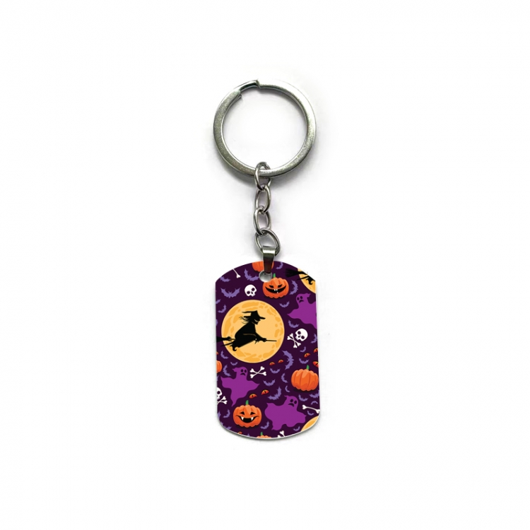 Halloween Anime double-sided full-color printed military brand ring keychain  price for 5 pcs