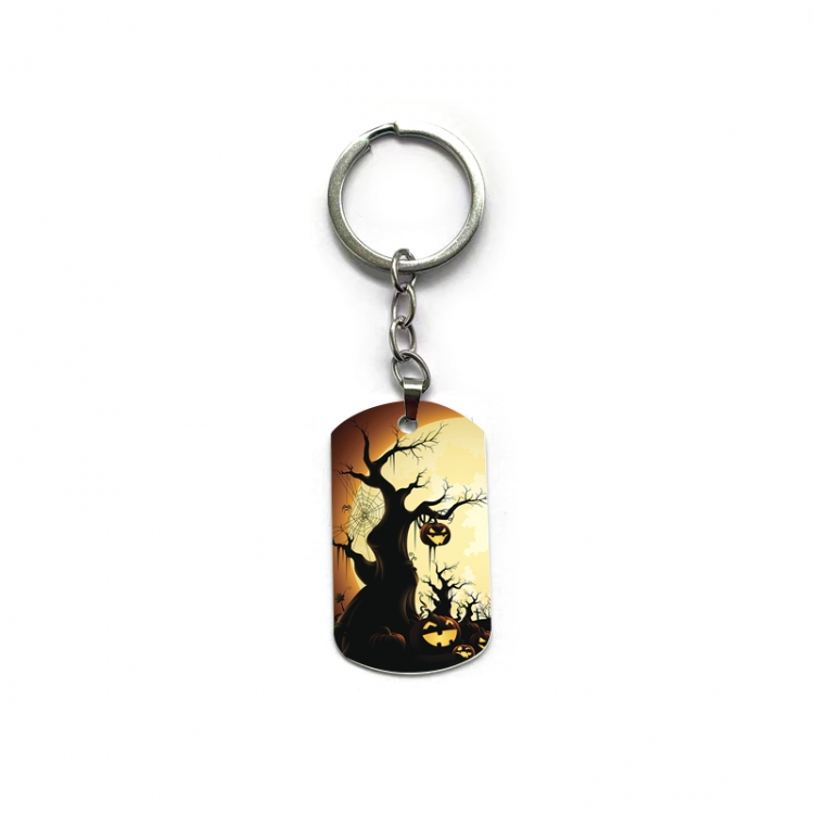 Halloween Anime double-sided full-color printed military brand ring keychain  price for 5 pcs