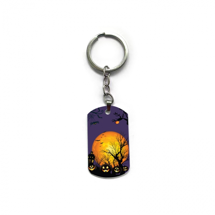 Halloween Anime double-sided full-color printed military brand ring keychain  price for 5 pcs