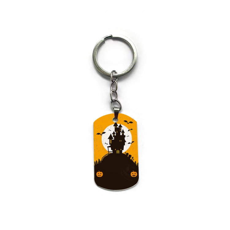 Halloween Anime double-sided full-color printed military brand ring keychain  price for 5 pcs