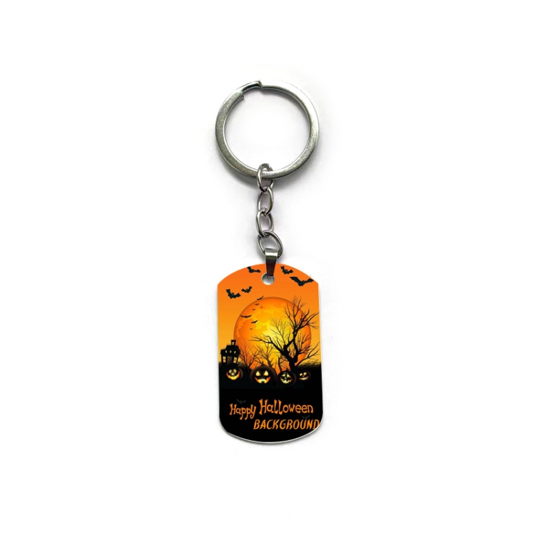 Halloween Anime double-sided full-color printed military brand ring keychain  price for 5 pcs