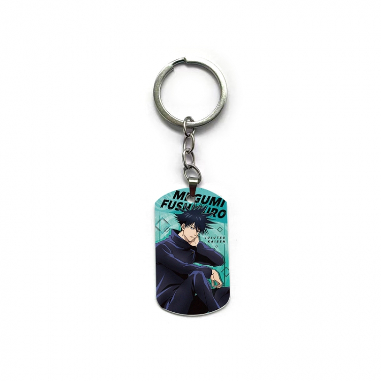 Jujutsu Kaisen Anime double-sided full-color printed military brand ring keychain  price for 5 pcs