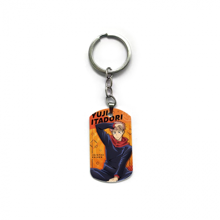 Jujutsu Kaisen Anime double-sided full-color printed military brand ring keychain  price for 5 pcs