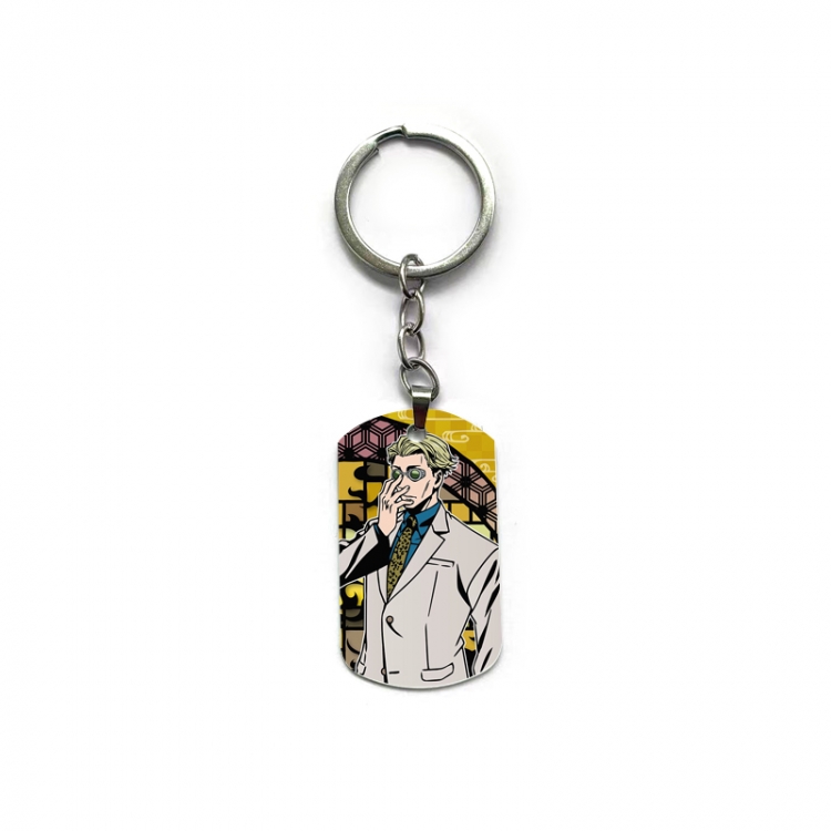 Jujutsu Kaisen Anime double-sided full-color printed military brand ring keychain  price for 5 pcs