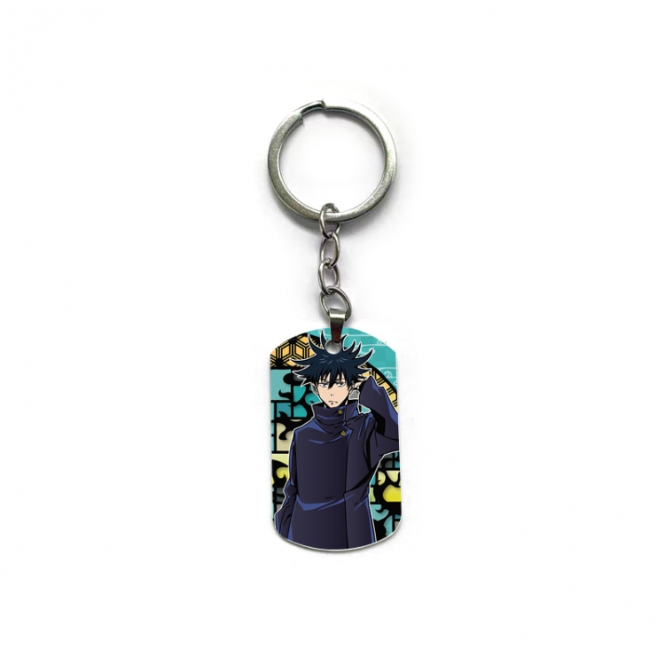 Jujutsu Kaisen Anime double-sided full-color printed military brand ring keychain  price for 5 pcs