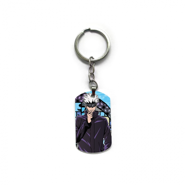 Jujutsu Kaisen Anime double-sided full-color printed military brand ring keychain  price for 5 pcs