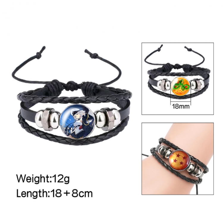 Azur Lane Anime peripheral crystal leather rope bracelet price for 5 pcs 