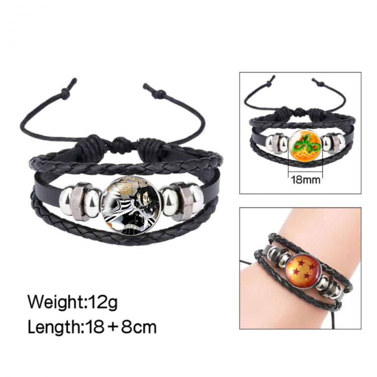 Demon Slayer Kimets Anime peripheral crystal leather rope bracelet price for 5 pcs 