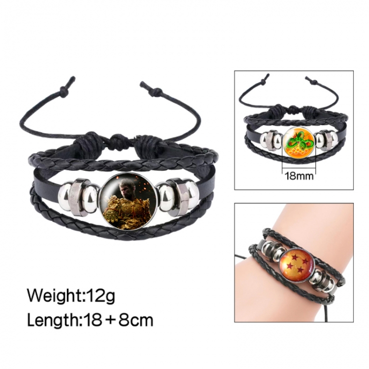 Black Myth Anime peripheral crystal leather rope bracelet price for 5 pcs