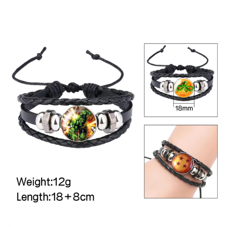 The Hulk Anime peripheral crystal leather rope bracelet price for 5 pcs