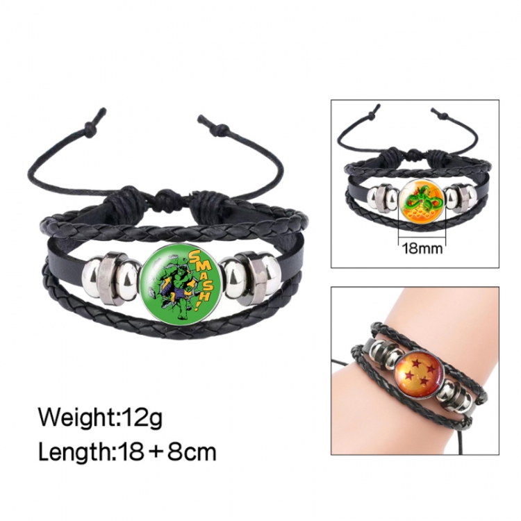 The Hulk Anime peripheral crystal leather rope bracelet price for 5 pcs