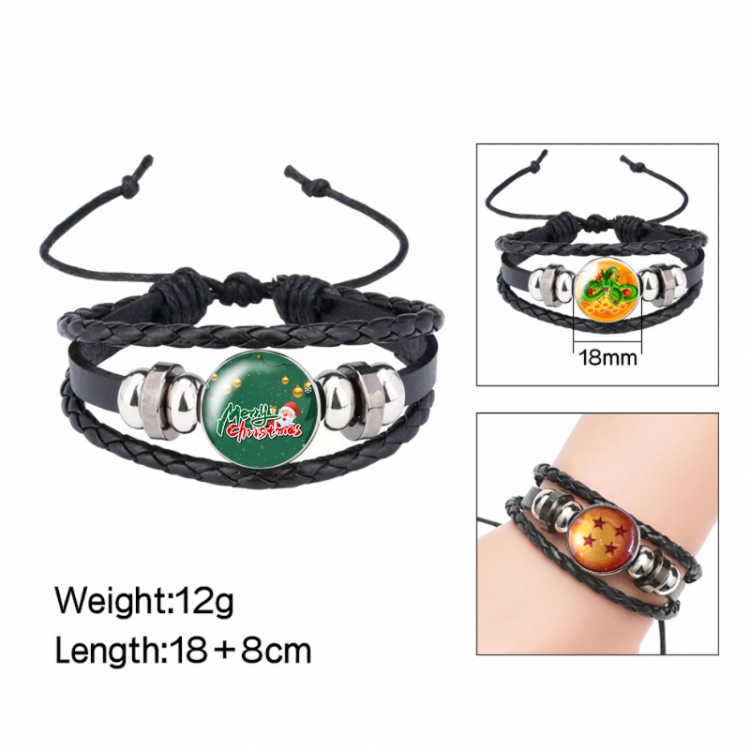 Christmas Anime peripheral crystal leather rope bracelet price for 5 pcs 