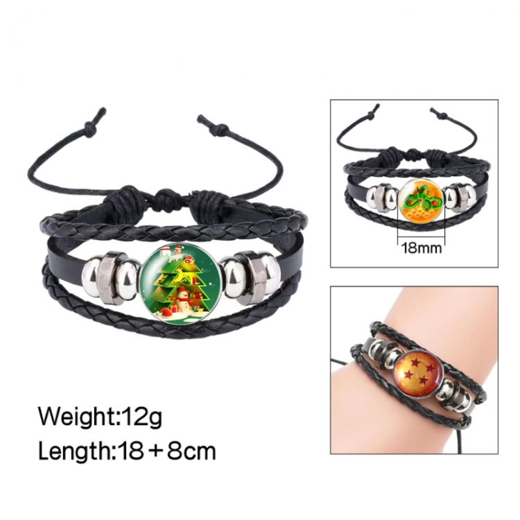 Christmas Anime peripheral crystal leather rope bracelet price for 5 pcs 