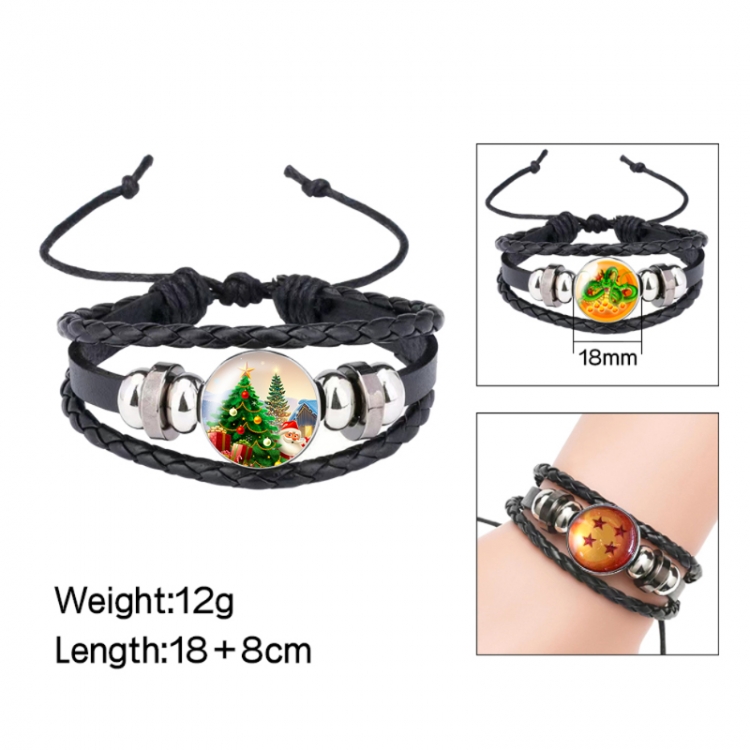 Christmas Anime peripheral crystal leather rope bracelet price for 5 pcs 