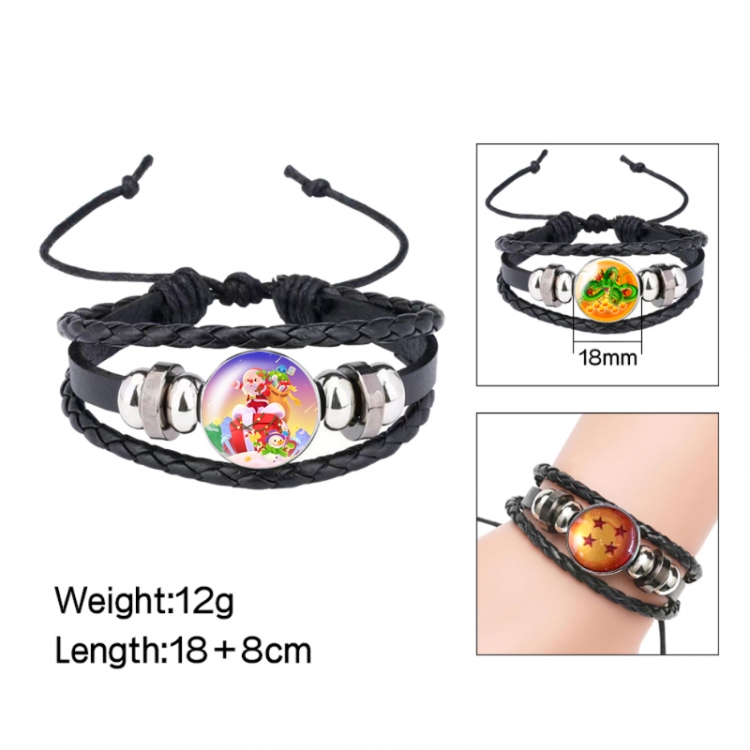 Christmas Anime peripheral crystal leather rope bracelet price for 5 pcs 