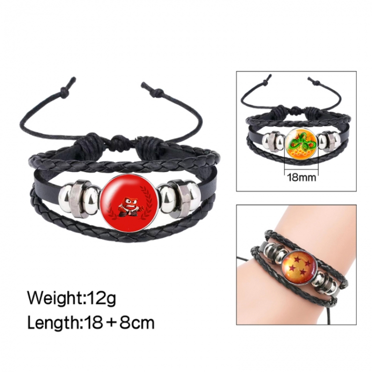 Inside Out Anime peripheral crystal leather rope bracelet price for 5 pcs