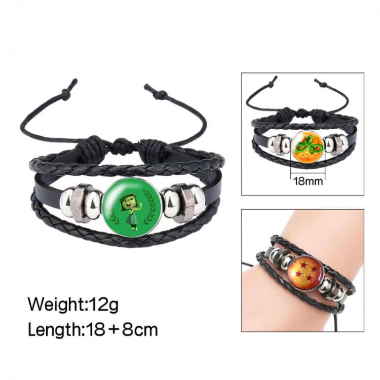 Inside Out Anime peripheral crystal leather rope bracelet price for 5 pcs 