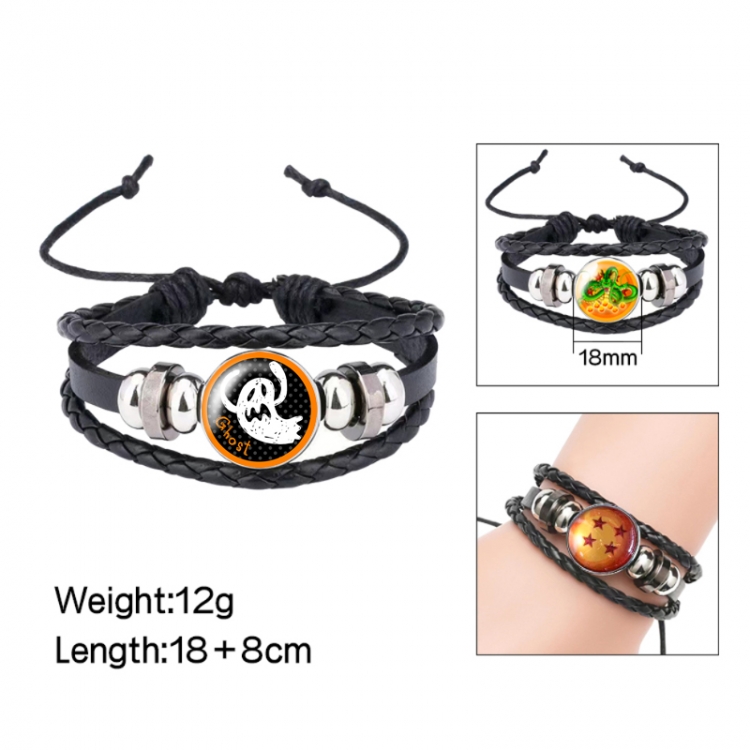 Halloween Anime peripheral crystal leather rope bracelet price for 5 pcs 