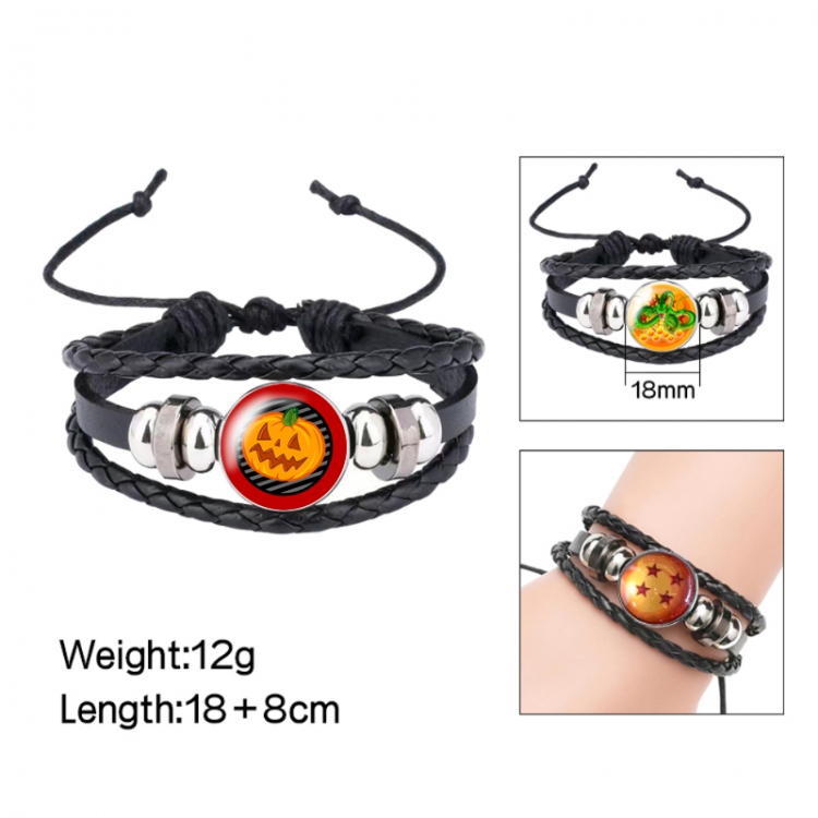 Halloween Anime peripheral crystal leather rope bracelet price for 5 pcs 