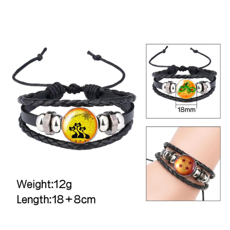 Halloween Anime peripheral crystal leather rope bracelet price for 5 pcs 