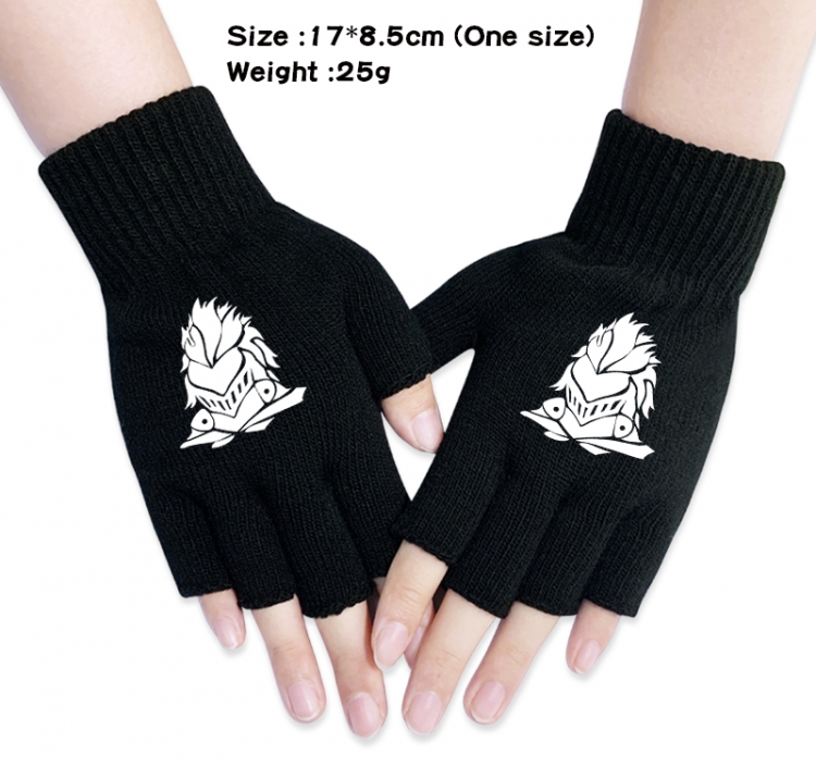 Solo Leveling:Arise Anime knitted half finger gloves 17x8.5cm