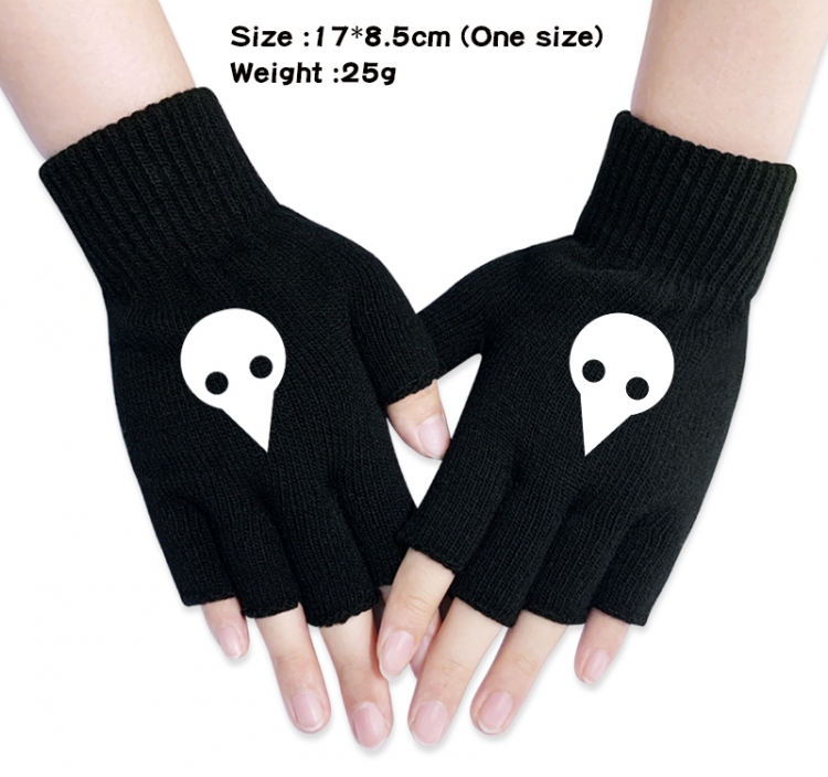 EVA Anime knitted half finger gloves 17x8.5cm