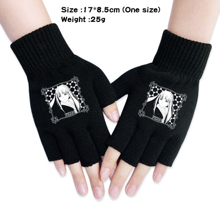 Frieren: Beyond Journey's Anime knitted half finger gloves 17x8.5cm