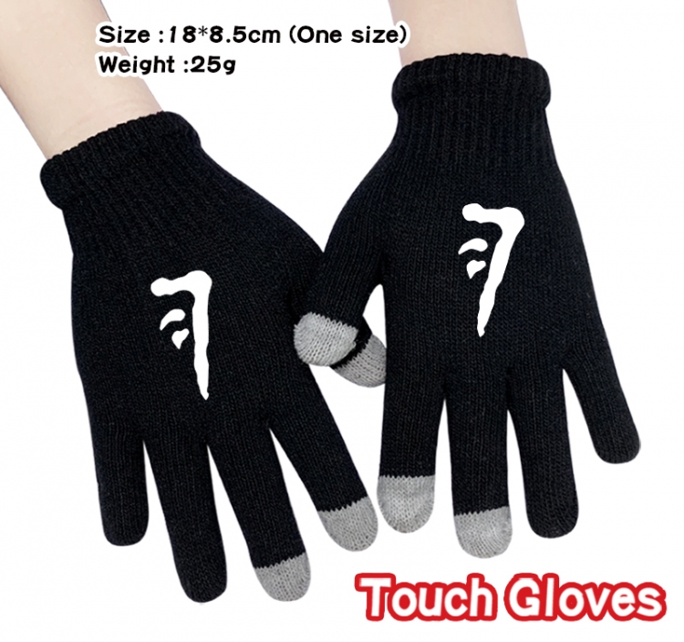 Supernatural Anime touch screen knitting all finger gloves 18X8.5CM