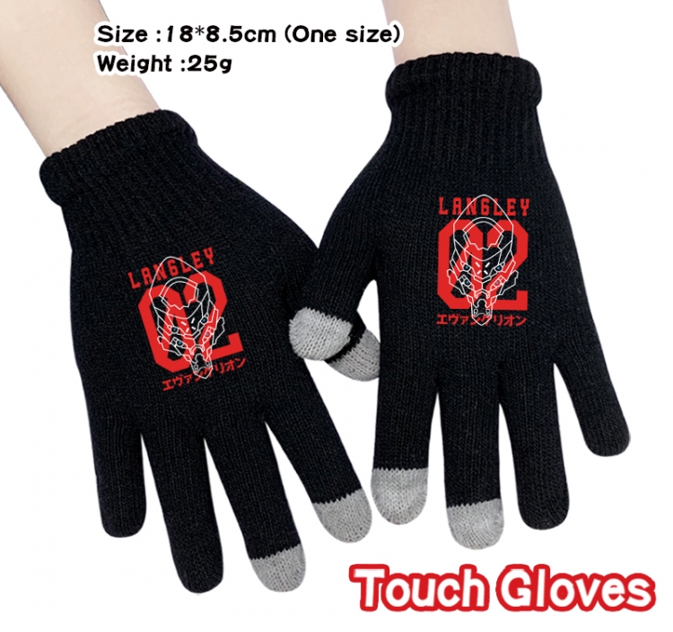 EVA Anime touch screen knitting all finger gloves 18X8.5CM