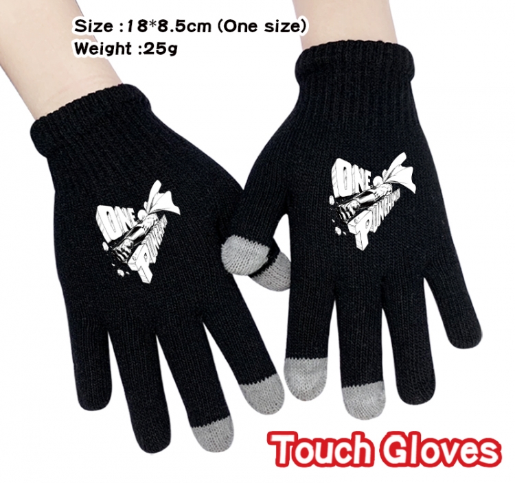 One Punch Man Anime touch screen knitting all finger gloves 18X8.5CM