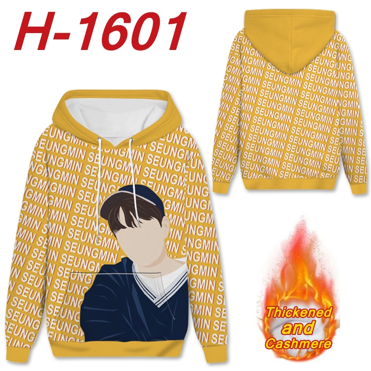 straykids Anime plus velvet padded pullover hooded sweater from S to 4XL H-1601