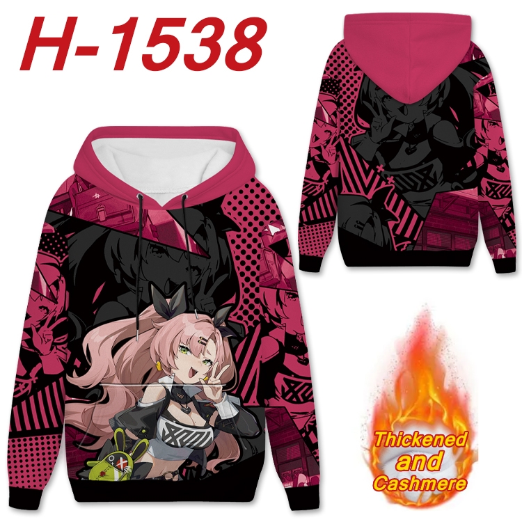 Zenless Zone Zero Anime Full Color plus velvet padded pullover hooded sweater from S to 4XL H-1538