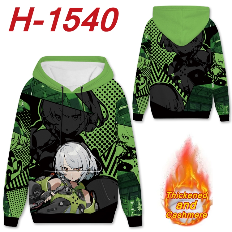 Zenless Zone Zero Anime Full Color plus velvet padded pullover hooded sweater from S to 4XL  H-1540