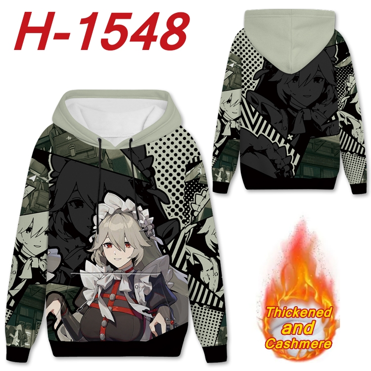 Zenless Zone Zero Anime Full Color plus velvet padded pullover hooded sweater from S to 4XL  H-1548