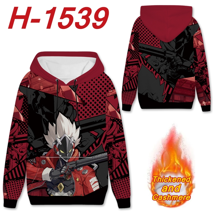 Zenless Zone Zero Anime Full Color plus velvet padded pullover hooded sweater from S to 4XL H-1539