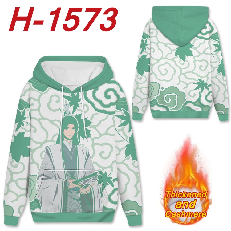 Heaven Official's Blessing Anime Full Color plus velvet padded pullover hooded sweater from S to 4XL  H-1573