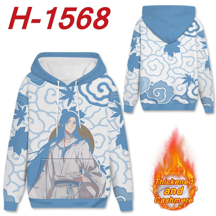 Heaven Official's Blessing Anime Full Color plus velvet padded pullover hooded sweater from S to 4XL  H-1568