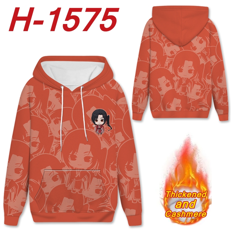 Heaven Official's Blessing Anime Full Color plus velvet padded pullover hooded sweater from S to 4XL H-1575