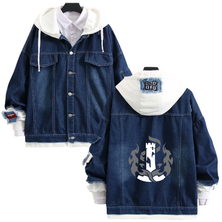 Honkai: Star Rail anime stitching denim jacket top sweater from S to 4XL