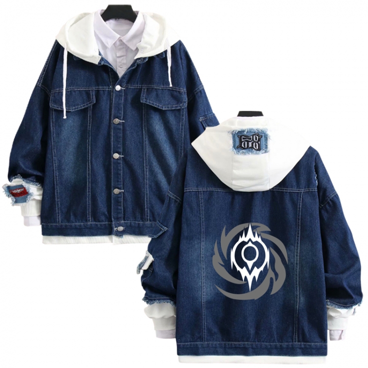 Honkai: Star Rail anime stitching denim jacket top sweater from S to 4XL