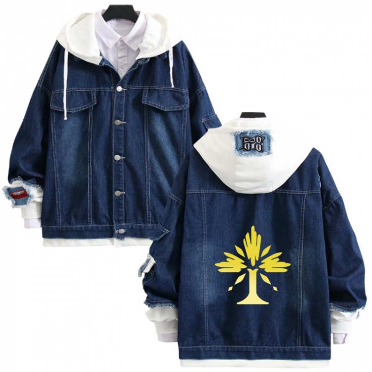 Honkai: Star Rail anime stitching denim jacket top sweater from S to 4XL