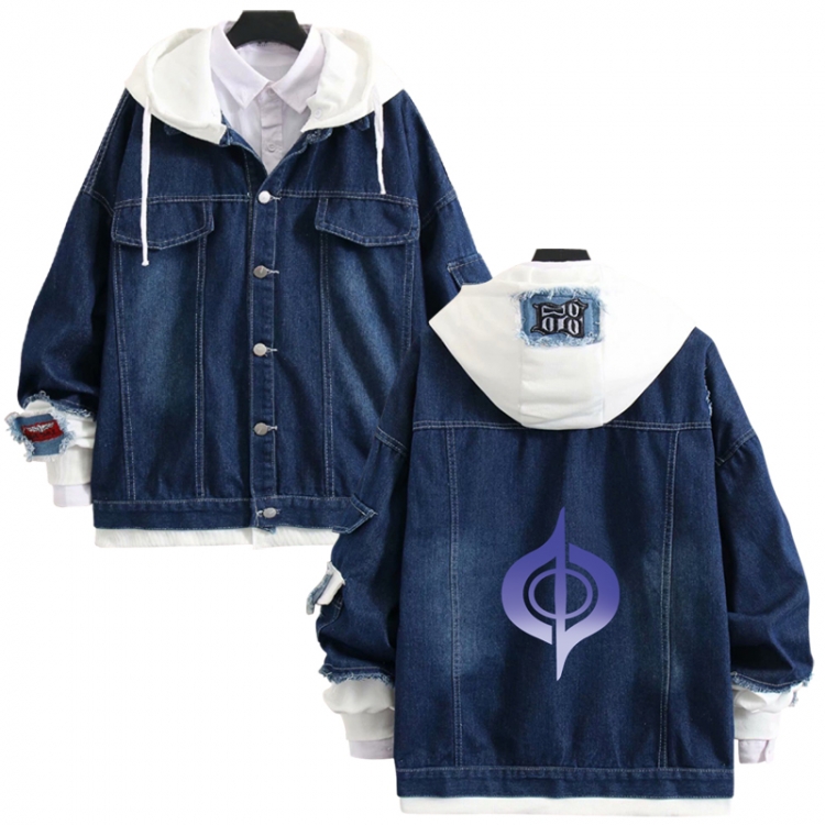 Honkai: Star Rail anime stitching denim jacket top sweater from S to 4XL